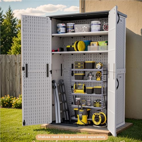 Patiowell 50 cu.ft Resin Outdoor Storage Shed, Resin Storage Cabinet