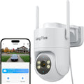 8MP 4K Outdoor Security Wireless Camera Pan Tilt 24/7, WiFi 6/IP66, Plug in