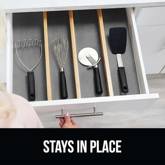 GORILLA GRIP powerGRIP Drawer Shelf and Cabinet Liner, Thick Strong Hold