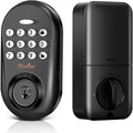 Keyless Entry Door Lock with Keypad – Smart Deadbolt for Front Door (Black)