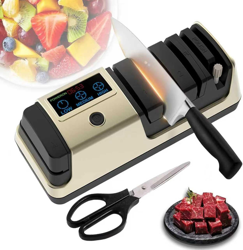 5-in-1 Electric Knife Sharpener for Kitchen Knives-Scissor Sharpener