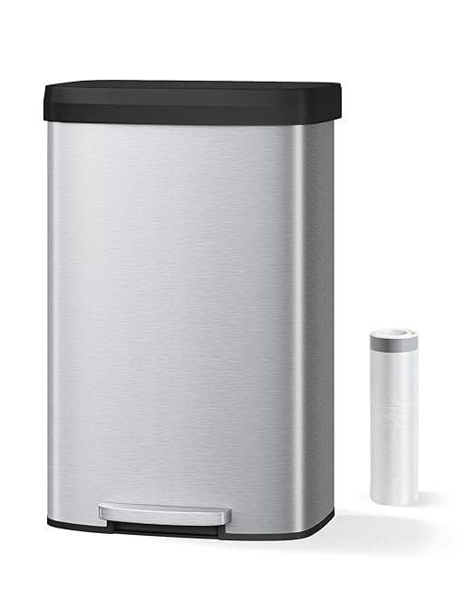 Garvee 21 gal / 80 L Stainless Steel Trash Can