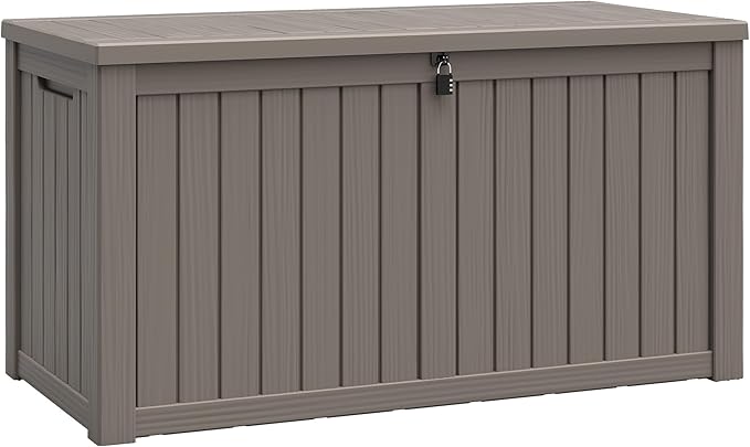 NUNU LAB 180 Gallon Outdoor Storage Box Waterproof, Outside Package Delivery