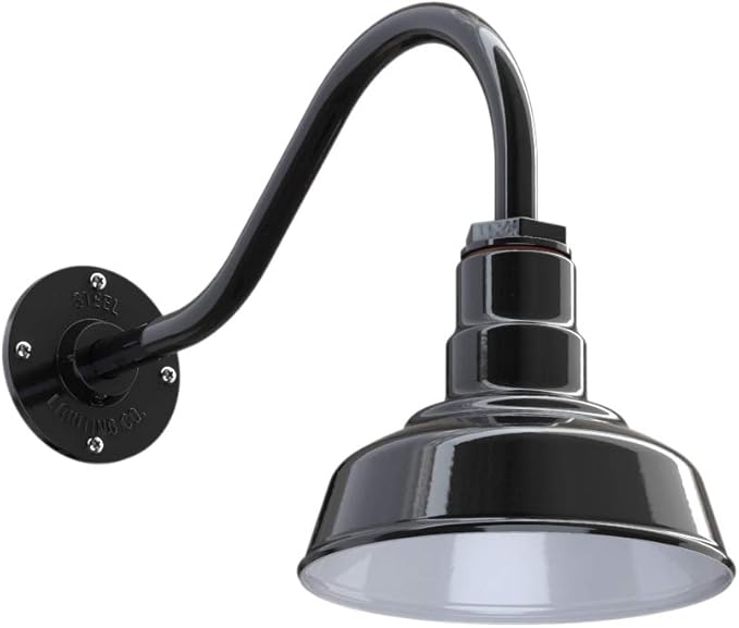 Steel Lighting Co. Hawthorne Barn Light | Outdoor Wall Mounted | 8 inch Dome |