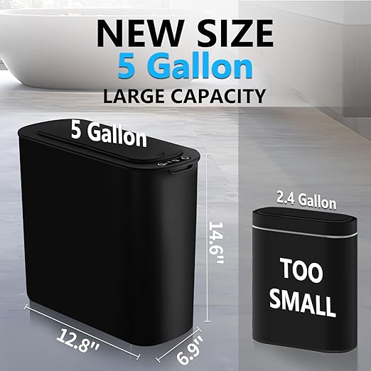 TIPGO 5 Gallon Motion Senor Bathroom Trash Can