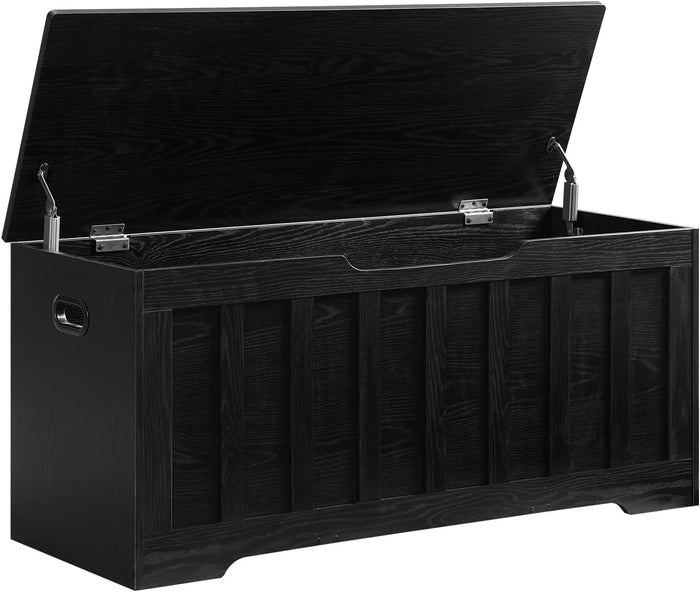 VANKILEY 43.3" Storage Chest Extra Large, Storage Bench.(Black)