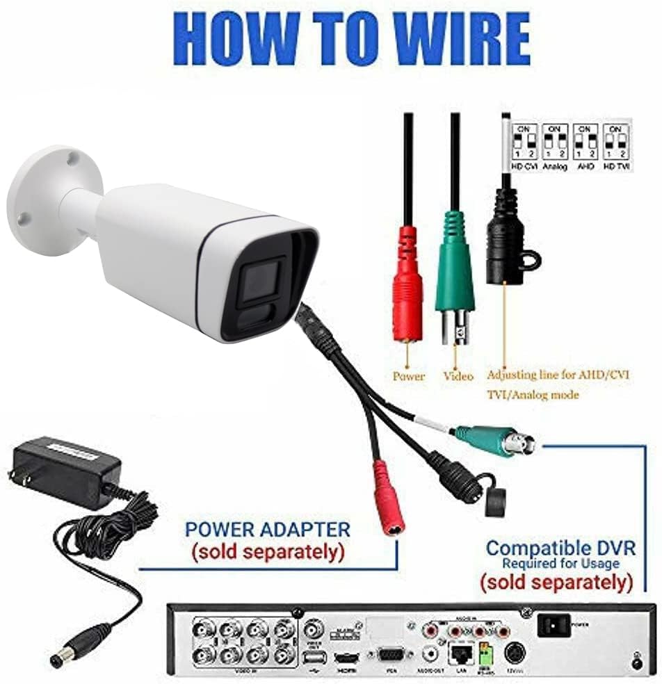 5mp bullet tvi cctv security analog camera, 2.8mm on a desk or shelf
