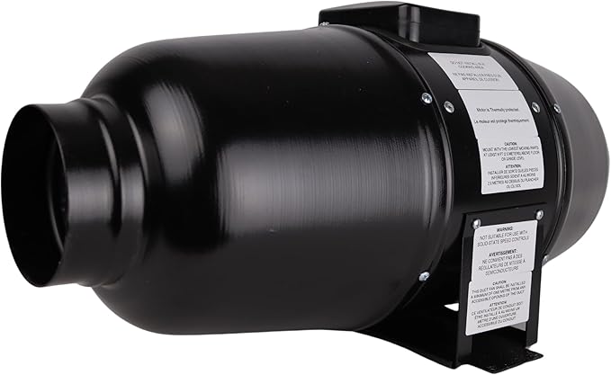 VENTS-US TT Silent M 125-5" Inline Duct Fan Includes Two-Speed Switch