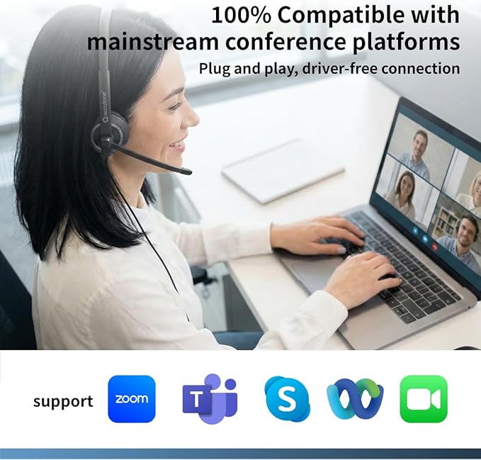 Accutone Conversation 95 Wired Office USB Headset