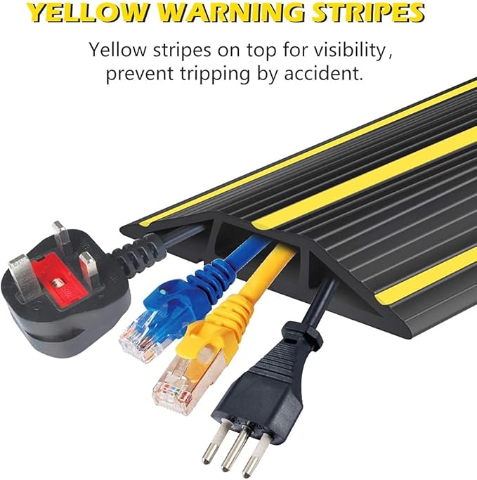 20Ft Cord Covers for Wires on Floor, 3-Channel Floor Cord Cover