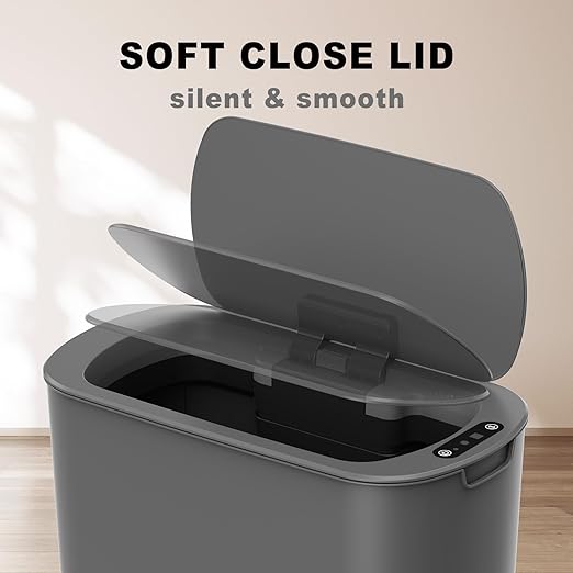 Cesun 5 Gallon Automatic Bathroom Trash Can, Touchless Motion Sensor Garbage Can
