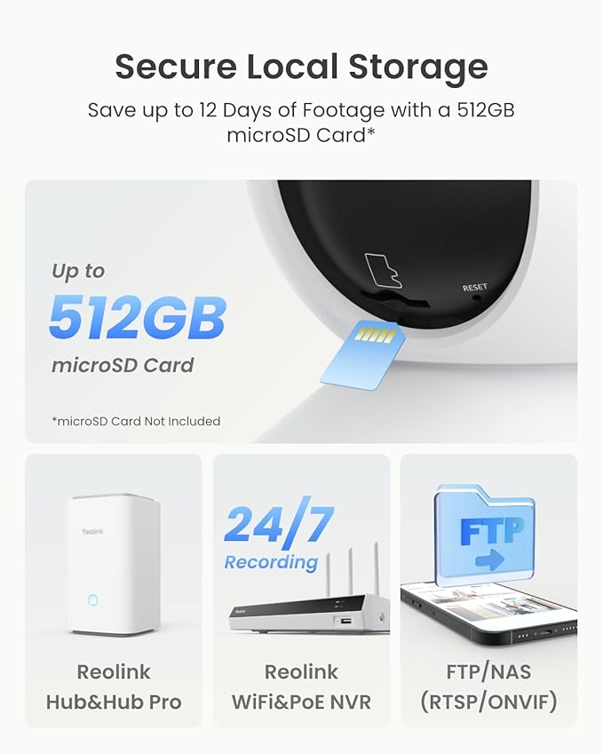 REOLINK Smart 4K UHD Pan & Tilt Dual-Band Wi-Fi 6 Indoor Security Camera