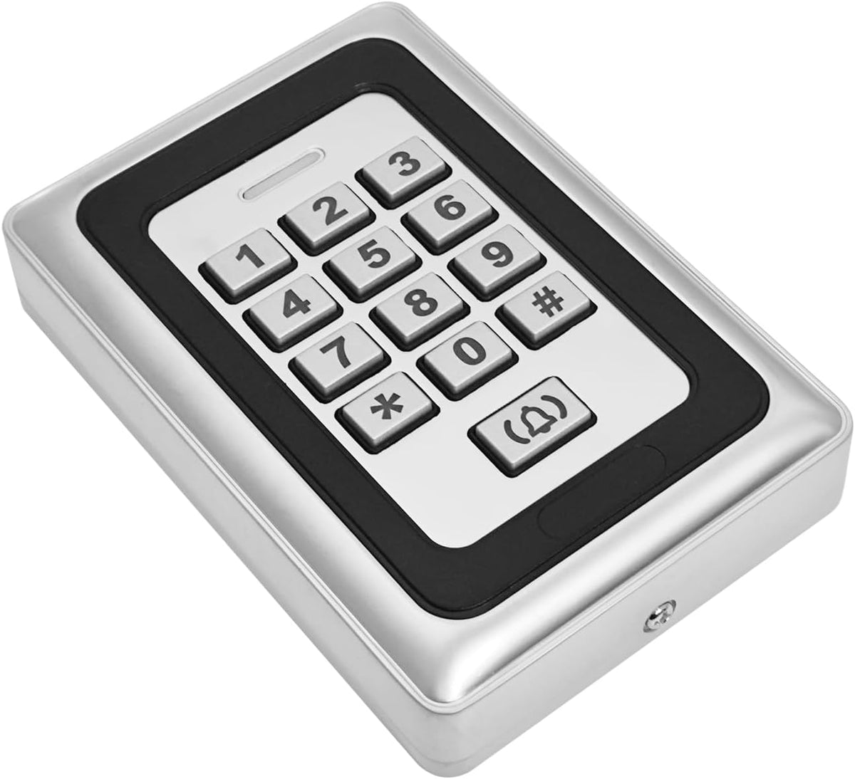 Security Access Control Keypad,RFID Keypad,Door Access Control,Metal Stand-Alone Keypad,2000 Users,Support Close to RFID Card (Silver)