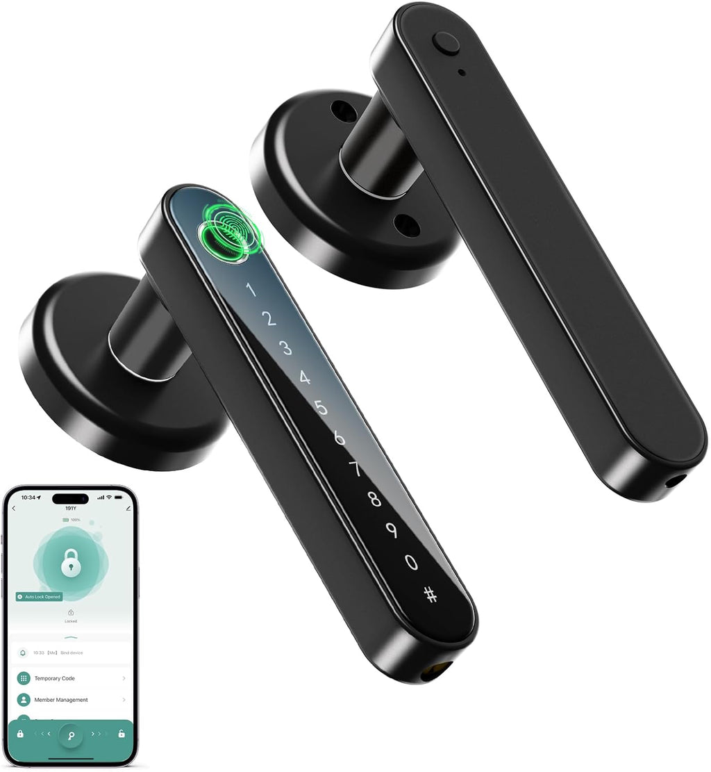 IRONZON 191Y 4-in-1 Smart Fingerprint Door Handle with App Control