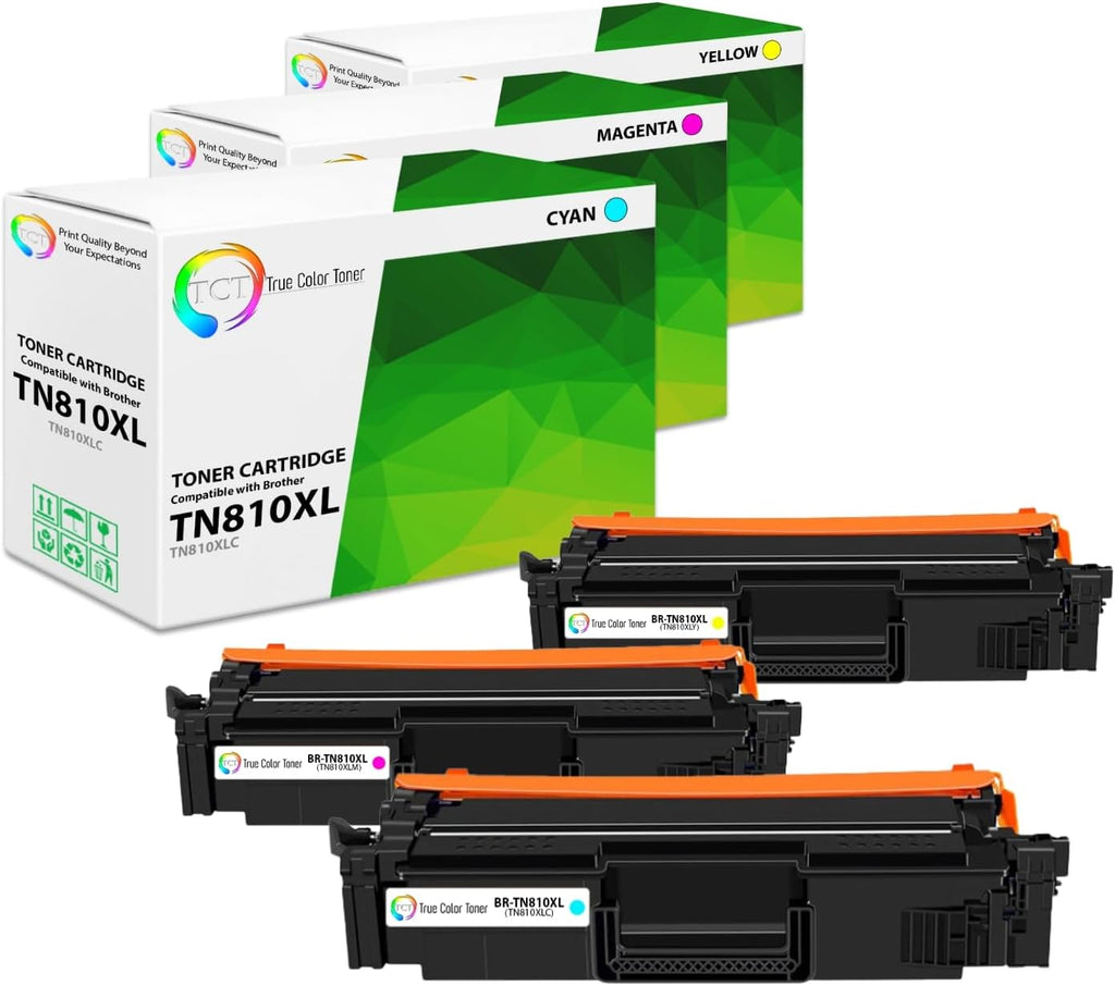 TCT TN810XL Color Toner Cartridge 3 Pack