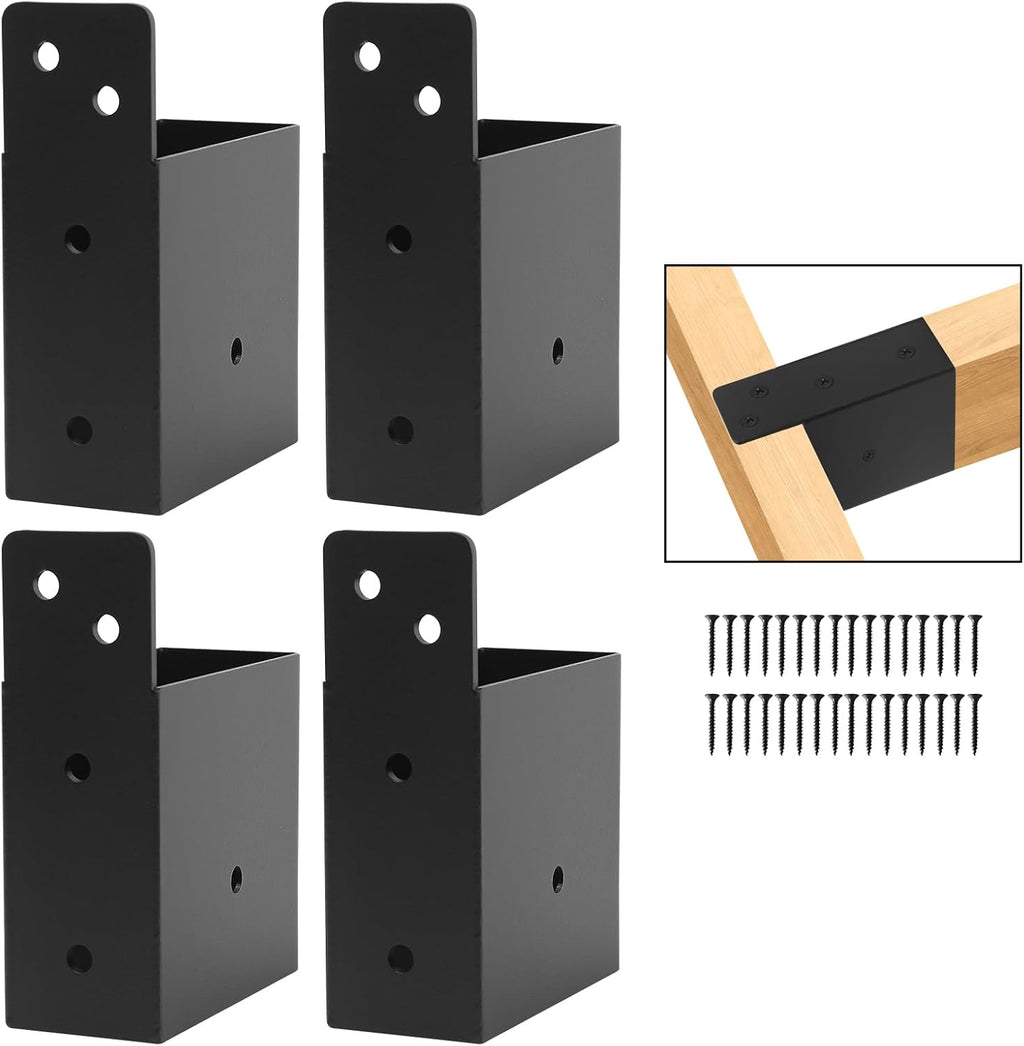 Pergola Rafter Brackets 4pcs,2x4(Actual1.6x3.6) for Beam Connectors