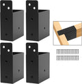 Pergola Rafter Brackets 4pcs,2x4(Actual1.6x3.6) for Beam Connectors