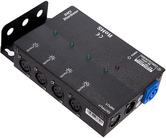 MFL. 4-Way Isolated DMX Splitter Amplifier Distributor