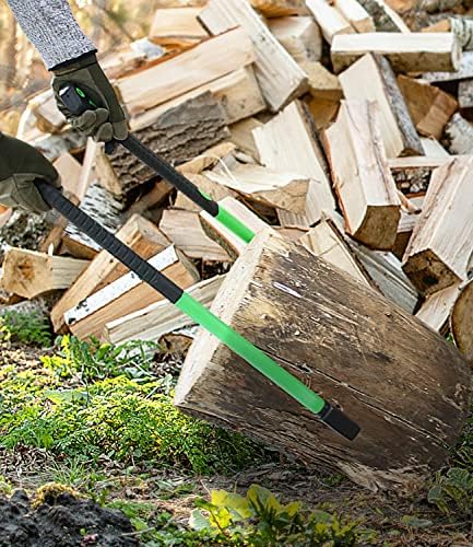 Pickaroon, Hookaroon Forged Steel, with Anti-Slip & Shock Reduction Grip, for Log Lifting and Moving Wood Firewood Tool