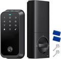 Keypad Fingerprint Keyless Smart Door Lock with Electronic Code/Fob Card/Physical Key for Front Door, Easy Installation