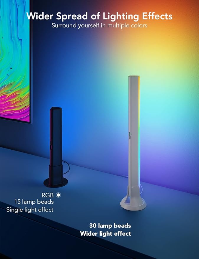 Govee RGBIC Light Bars, 15 Inches WiFi TV Backlight Suitable