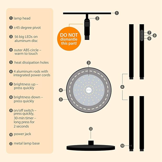 TROND Floor Lamp, 5000LM Super Bright Sky LED Modern Torchiere Standing Lamp