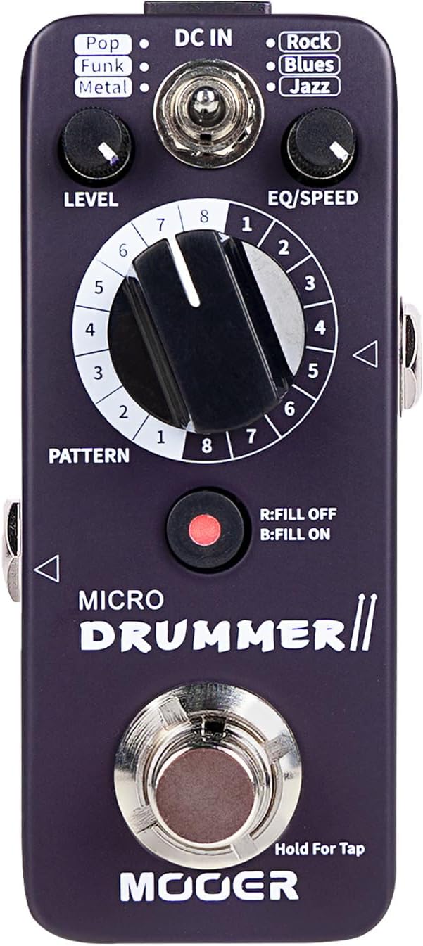 MOOER Micro Drummer II Guitar Drummer Pedal Drum Machine Effect