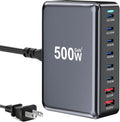 500W USB C Fast Charger Block, 8 Port USB Charging Station, GaN Ⅲ Pro Double