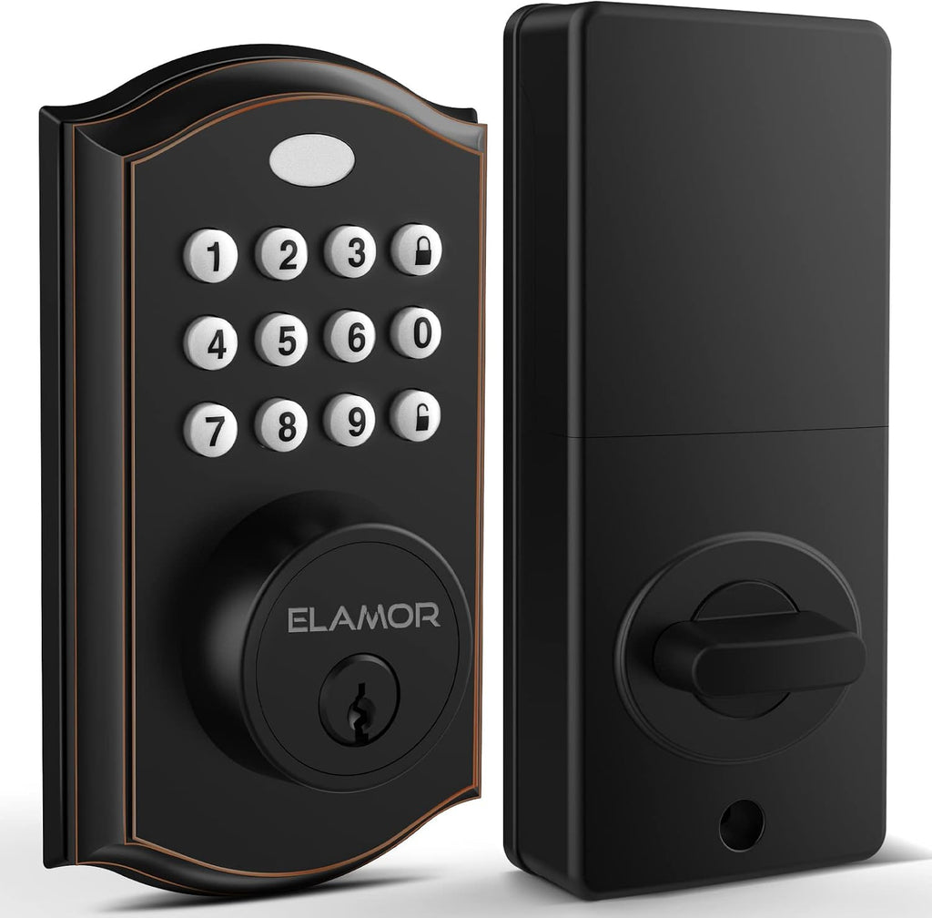 M19 Keyless Entry Door Lock with Keypads, Smart Deadbolt Lock ORB