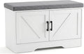 DUMOS 28" Shoe Bench with Storage for Entryway, Shoe Storage Bench