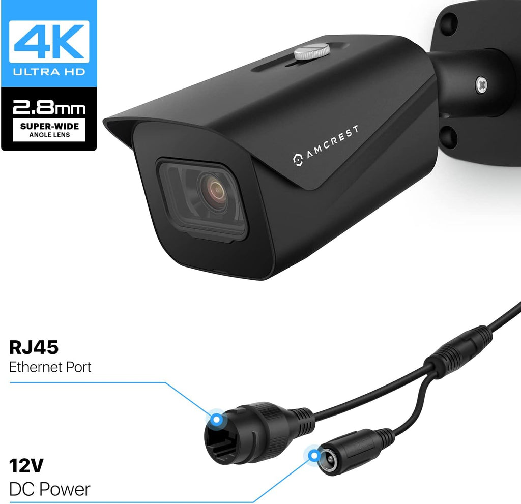 amcrest ultrahd 4k (8mp) outdoor bullet security ip on a desk or shelf