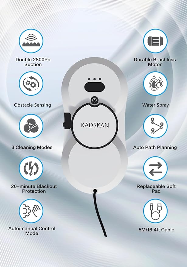 KADSKAN Window Cleaning Robot, Automatic Window Cleaner