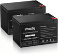Miady 12V 12Ah Rechargeable Sealed Lead Acid Battery (2 Packs)