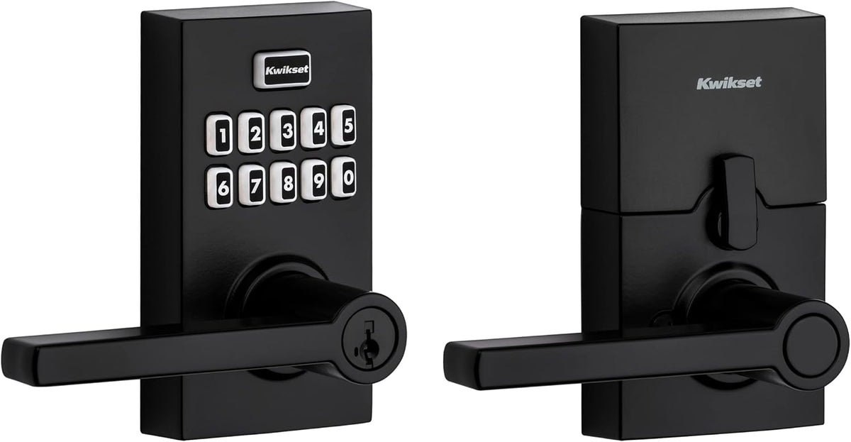 Kwikset SmartCode 917 Contemporary Electronic Deadbolt with Halifax Handle