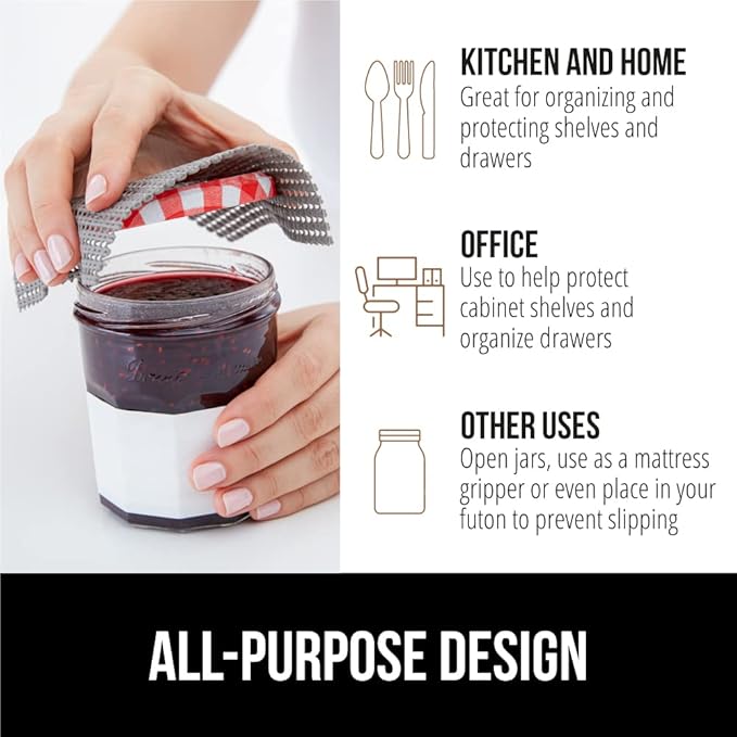 GORILLA GRIP powerGRIP Drawer Shelf and Cabinet Liner, Thick Strong Hold