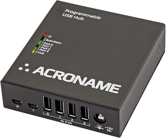 Acroname - Managed USB Switch/Hub 2 Computers - 4 Port, Fast Charge, Industrial
