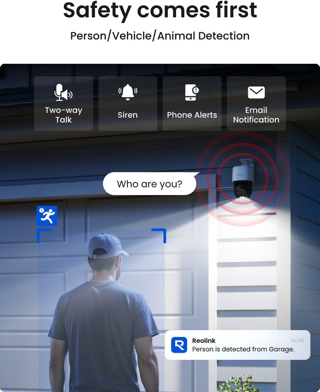reolink trackmix poe dual-lens ptz security camera 6x, package contents