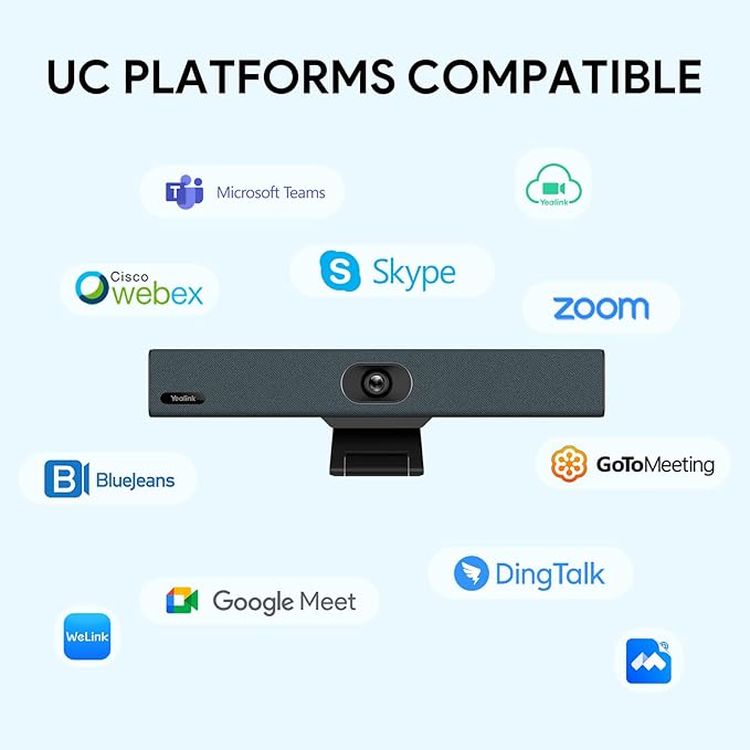 Yealink UVC34 4K Conference Room Camera System 10 Microphone 8 MP All-in-One