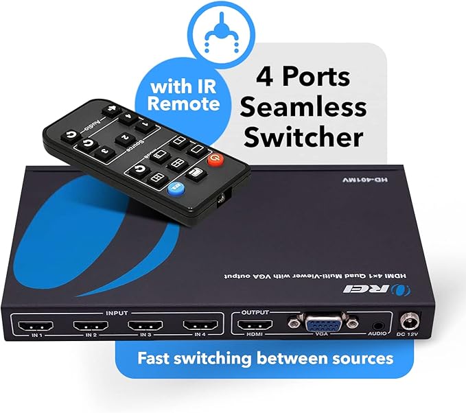 OREI HDMI Switcher 4 in 1 Out