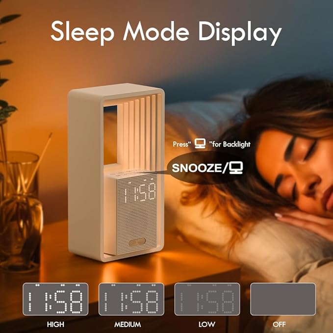 WILIT Digital Alarm Clock Sunrise, 9 Sleep Aid Sounds Wake up Light