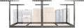 MonsterRax 4x8 Overhead Storage Rack Frame Kit, Hammertone, 24”-45” Height
