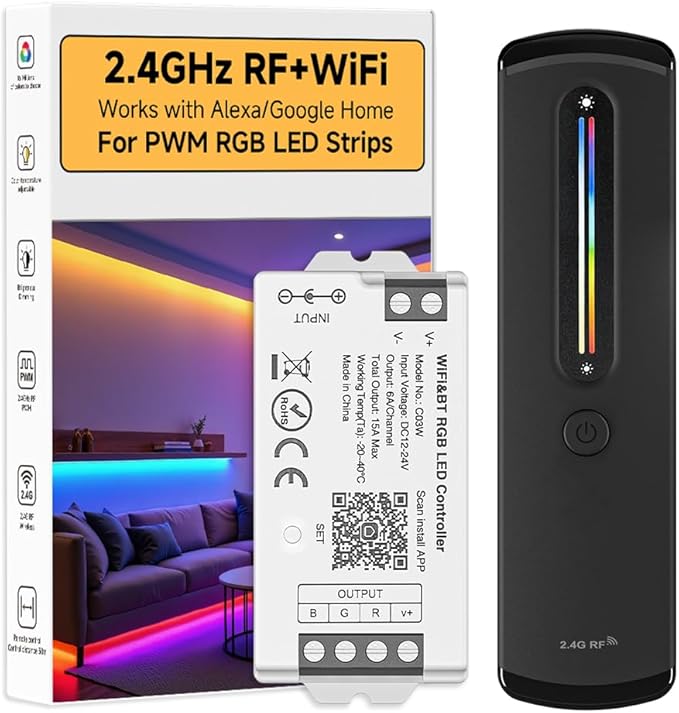 BTF-LIGHTING RF 2.4GHz Wireless Remote RC09RFB & C03W 2.4GHz Tuya WiFi