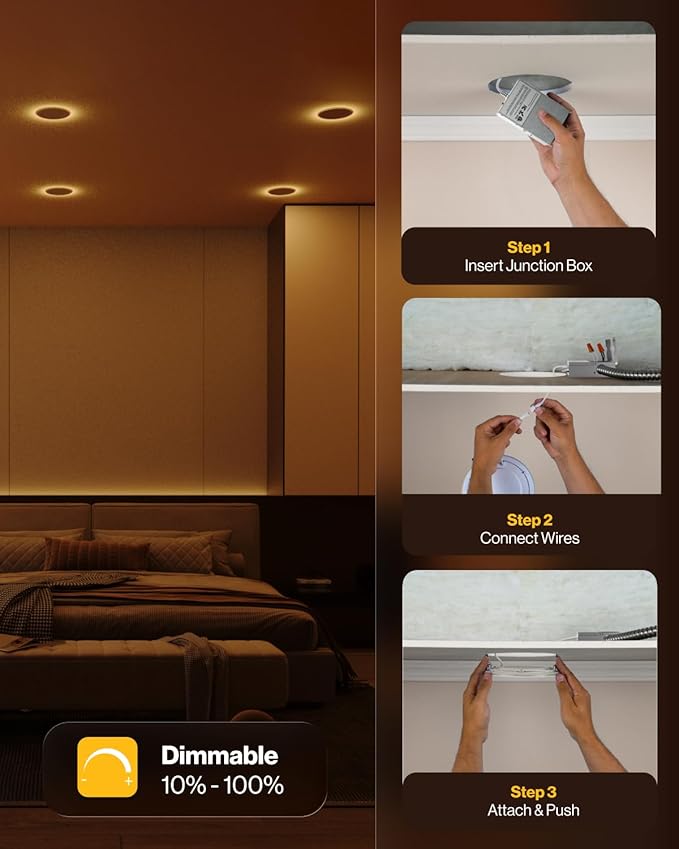 Sunco 4 Inch LED Recessed Lights (4 Pack)