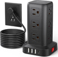 AnnTane Surge Protector Power Strip 10 FT Cord, Power Strip Tower