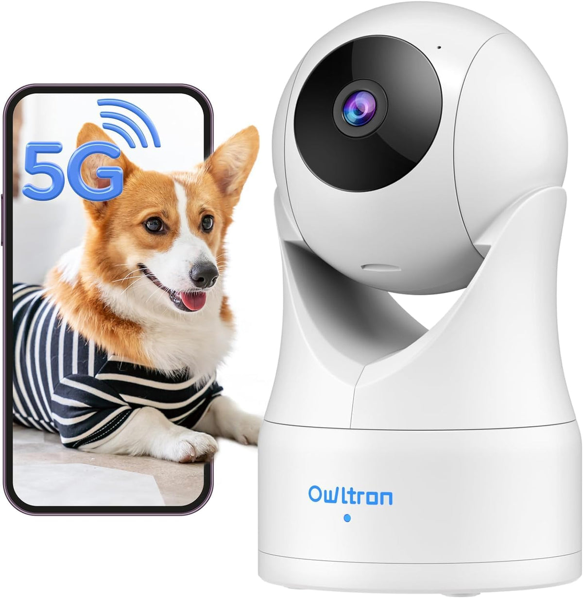 owltron Indoor Security Camera 5MP, 5GHz/2.4G WiFi Camera