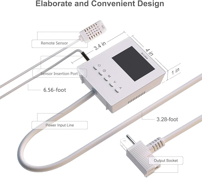Briidea CO2 Controller and Monitor, Day and Night Programmable CO2 Controller