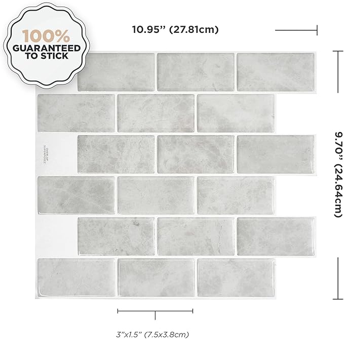 SMART TILES Peel and Stick Backsplash