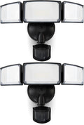 LUTEC 2 Pack 72W 7500LM LED Security Lights Motion Sensor Light Outdoor