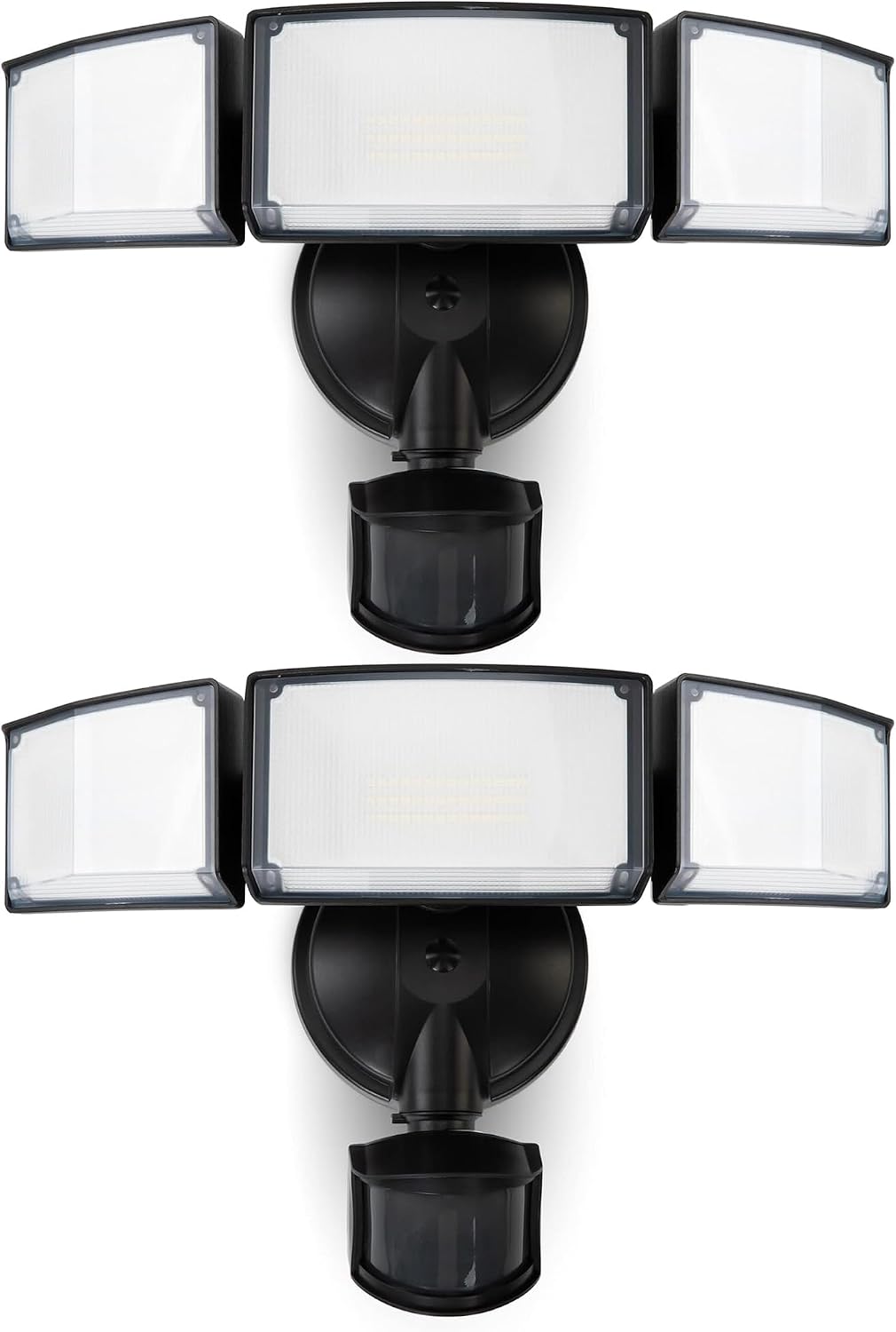 LUTEC 2 Pack 72W 7500LM LED Security Lights Motion Sensor Light Outdoor