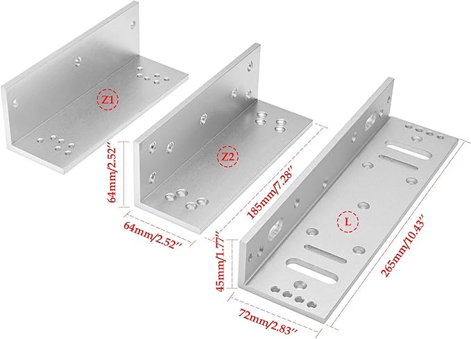 Electromagnetic Lock with Z and L Bracket 1200LBS 500KG Holding Force Electric